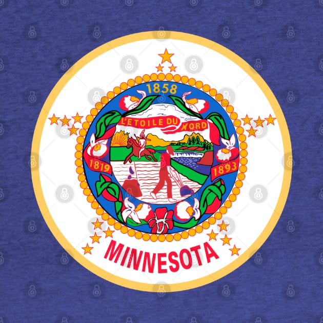 Flag of Minnesota State USA by AlephArt